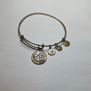 Alex and Ani Brass Mom Charm Bangle Bracelet